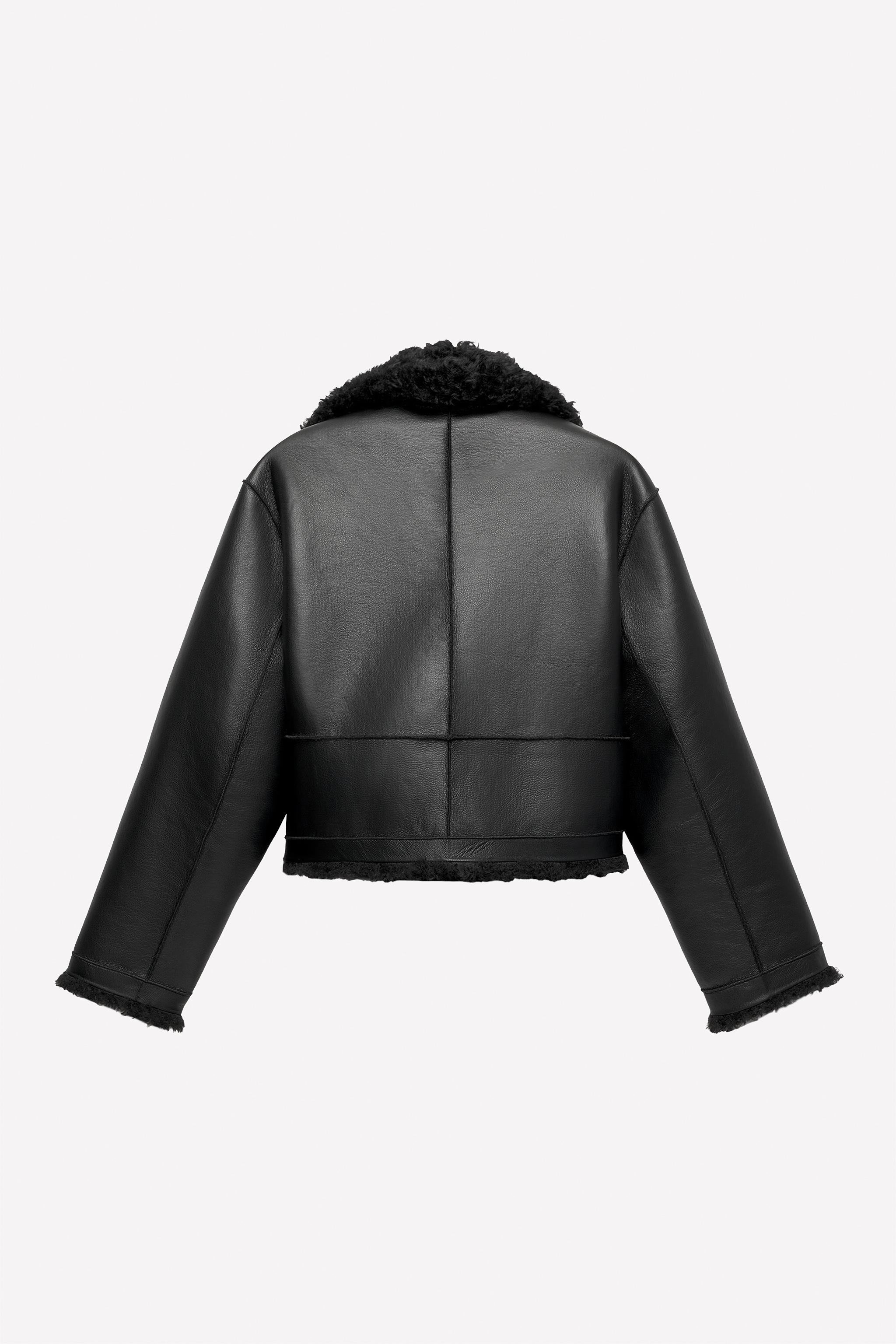 LUDOVIC DE SAINT SERNIN x ZARA REVERSIBLE DOUBLE FACED FAUX LEATHER JACKET